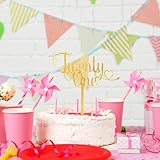 21st Birthday Cake Topper, Gold Acrylic Twenty One Cake Topper, 21st Birthday Decorations for Her, Personalised Happy Birthdays Glitter Cakes Toppers, Party Decor Supplies - Image 3