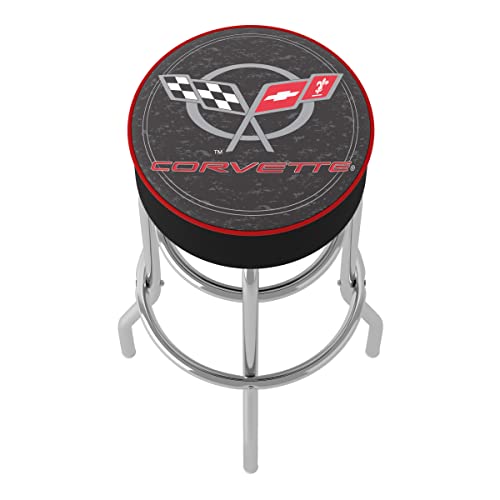 Trademark Gameroom Bar Stool - Corvette C5 Black Stool With Foam Padded Seat - Swivel Chair For Game Room, Garage, Or Home Bar #TOP4