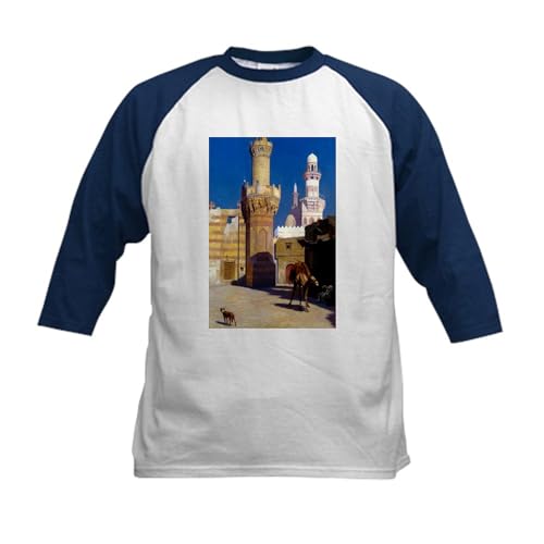 CafePress Kids Baseball Jersey Kids Cotton Baseball Jersey, 3/4 Raglan Sleeve Shirt Navy/White