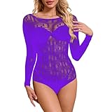 Dessous Färbemittel Seidenstrümpfe für Damen, Jacquard-Netzstrümpfe, hängender Hals, rückenfreie Seidenstrümpfe aus Spitze, Netzstrümpfe, Dessous Damen Waschen Set (Dark Purple, One Size)