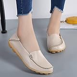Lässige Damenschuhe, Loafers, flache Schuhe, Leder, bequem, Velours, solide Farbe, Mokassins