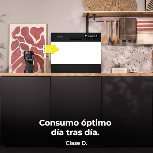Cecotec Kompakter Geschirrspüler, freie Installation, 6 Gedecke, Bolero Aguazero 2300, 6 Gedecke, 8 Programme, Klasse D, Colour Touch Panel, Machine Care, Delay Start, Pre-Wash-Funktion, Dry+, Germ 7 Cecotec Kompakter Geschirrspüler, freie Installation, 6 Gedecke, Bolero Aguazero 2300, 6 Gedecke, 8 Programme, Klasse D, Colour Touch Panel, Machine Care, Delay Start, Pre-Wash-Funktion, Dry+, Germ
