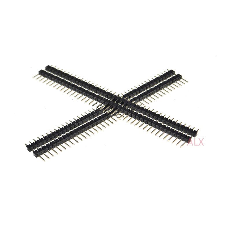 5PCS 17MM Height 1X40 PIN Single Row Dual Plastic Base Insulator Male PIN Header 2.54MM Pitch Connector 1 * 40 40P 40PIN 40PIN