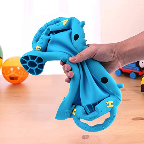 Chinfai Ipad Case For Kids, Ipad 2017 2018 9.7 Inch Case/Ipad Pro/Ipad Air 1 2 Cute Cartoon Case, Shockproof Silicone Protective Cover With Self Stand [Bpa Free][Side Handles] (Blue) #TOP4