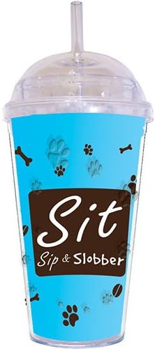 Little Gifts Sit Sip Slobber 18-Ounce Dome Etched Cup