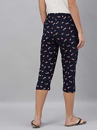 Image of KRYPTIC Women Solid Cotton Stretch Mid Rise Capri Length Westernwear Legging