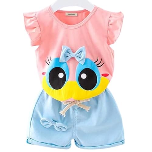 Image of 4YOU DRESSES Beautiful Cotton Blend Fabric Top and Shorts For Girls(Pack Of 2)