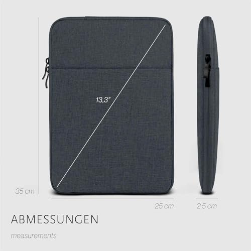 Funda para MacBook Air M1 13 pulgadas minimalista con cremallera y compartimento moex gris 6
