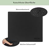 ALPIDEX Balance Pad 48x40x6 cm Balancekissen Schwarz inkl. 3 Fitnessbänder Stabilität Koordination Verbessertes Gleichgewicht Kissen Rutschfest Wackelkissen Balancegerät Gleichgewichtstrainer