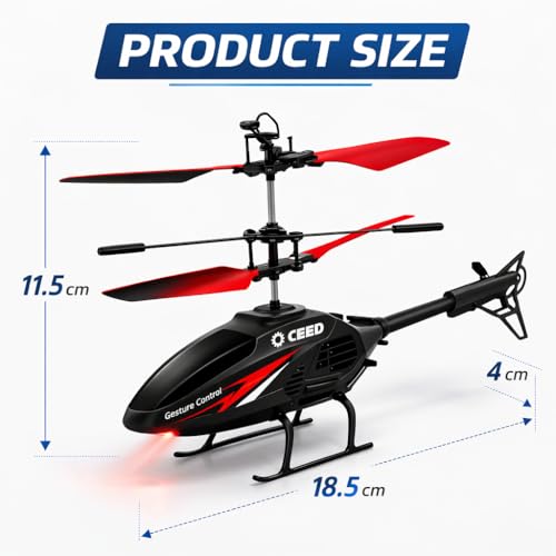 Gesture Control RC Helicopter Toy for Kids – Remote Control Helicopter Alternative, Fly with Your Hand, No Remote Needed, Easy Indoor Helicopter Toy for Boys & Girls Ages 8+ - Thumbnail 7