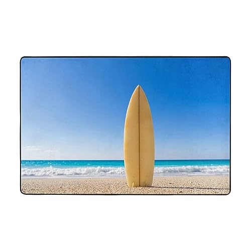 Tapis de plage antidérapant en flanelle imprimé surf lavable maison - 2