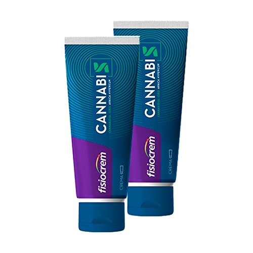 FISIOCREM Pack 2x Fisiocrem Cannabis 60 ml | Con Cannabidiol, Árnica y Hypericum | Crema tópica con efecto calmante y relajante para una sensación de alivio y bienestar en la piel