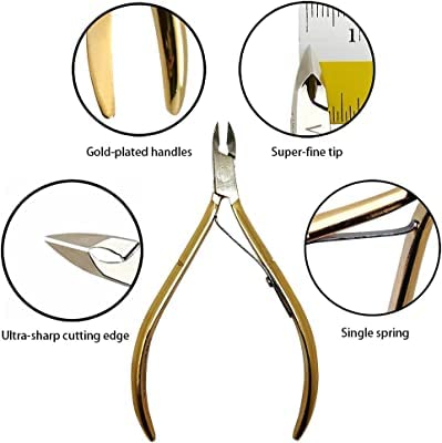 BOLT BEE Cuticle Cutter Nail Art Cuticle Nipper (Gold) - Image 3