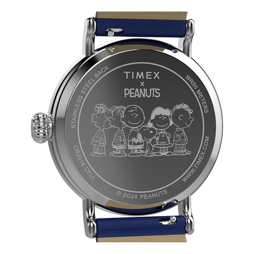 Montre en cuir Timex TW2W72700 bleu 40 mm motif citrouille