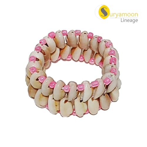 Generic Suryamoon Shell Bracelet, Handmade Cowdie, Pink, Pack of 2 - Image 6