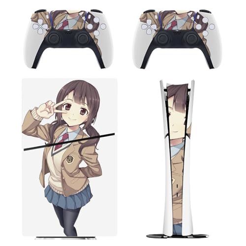 PlayStation 5 Slim/PS5 Slim �p �X�L���V�[�� �����L�����N�^�[�� TARITARI ���c�щH �{�̂ƃQ�[���R���g���[���[�ɑΉ�����X�e�b�J�[ �y�����݌v �f�W�^���E�G�f�B�V������p�z ���^�X�L�� �{�̕ی� �X���� ���B�� �w��