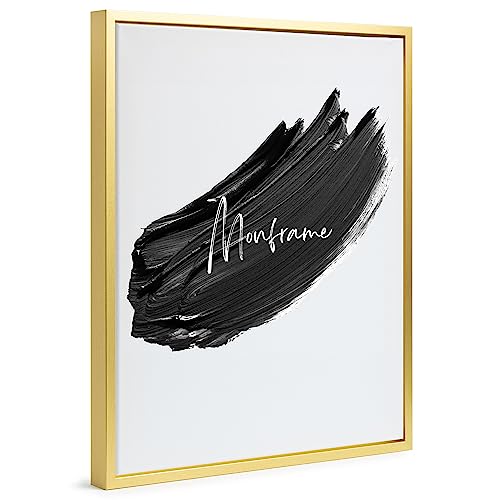 Monframe Schattenfugenrahmen - 70x100 cm - Gold - für Leinwandbilder auf Keilrahmen - Leerrahmen ohne Glas und Rückwand