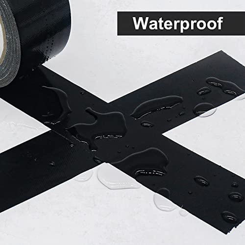 Jialai Home 3 Pack Heavy Duty Black Duct Tape, 2 Inches X 30 Yards, 8.27 Mil, Strong, Flexible, No Residue, All-Weather And Tear By Hand - For Repairs, Industrial, Professional Use #TOP7