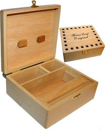3xGRASSLEAF Grassleaf Wooden Rolling Box Roll Box Smoking Large