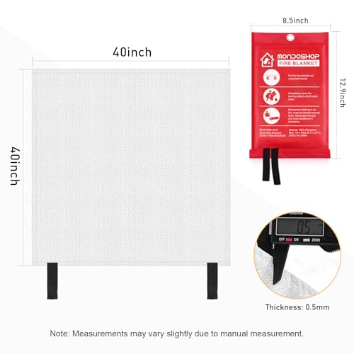 image for Mondoshop Fire Blankets Emergency for Kitchen Home - Emergency Fire Re