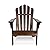 Shine Company Westport Wooden Adirondack Chair, Outdoor Patio Firepit Chairs, Back & Seat Pre-Assembled, Burnt Brown