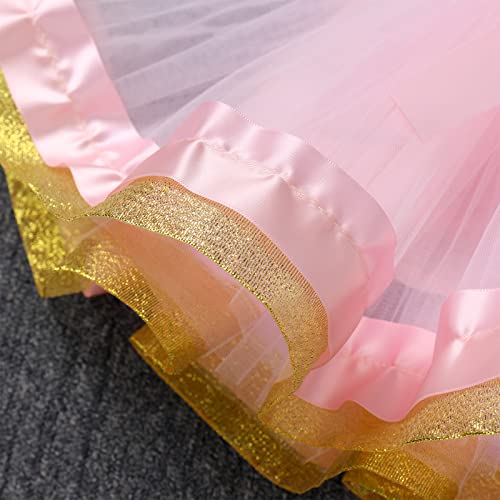 Crown 1St Birthday Outfit For Baby Girl Shiny Crown Romper + Tutu Skirt + Sequin Crown Headband 3Pcs Clothes Set For Princess Crown Party Baby Shower Cake Smash Photo Shoot Pink - 1St Birthday 1 Year #TOP5