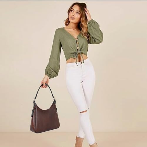 Image of Durable leather Hobo Bag for Women Branded Stylish Handbag