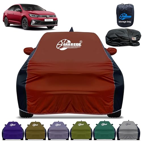 Image of Car Cover for Virtus All-Weather & Scratch Protection with Mirror & Antenna Pockets | Washable Fabric | Custom Fit | Premium Multicolor | We Send Any One Color from Showing Image