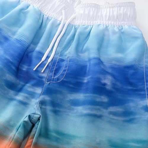 Boys Summer 𝐇awaiian Beach Shorts Active Athletic Shorts Cute Dinosaur Print Elastic Waist Jogger Short Pants3