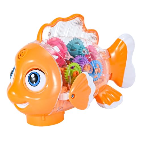 Jouet à engrenages poisson lumineux idée cadeau anniversaire garçon et fille