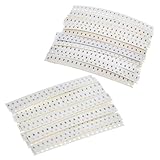Molence 2460PCS 41 Values 0603 0805 1206 SMD Capacitor Resistor Kit, 16 Value 10pF-22uF Multilayer Ceramic Chip Capacitors 25 Value 620R-12K Chip Fixed Resistor Assortment Set
