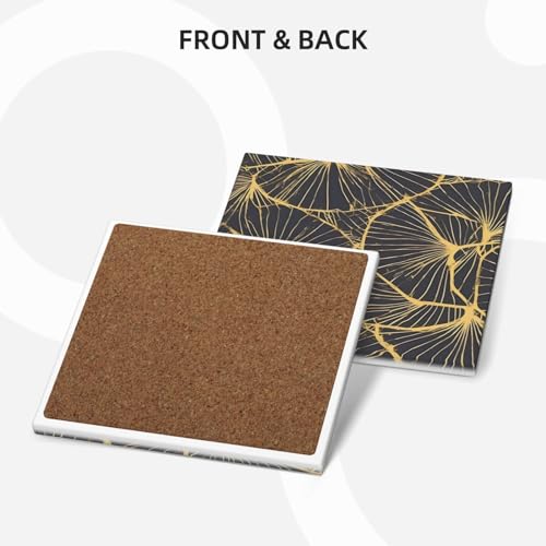 Dessous de verre carrés en céramique anti rayure pour table basse - 3