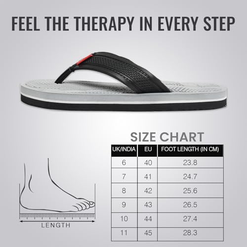 Image of Ortho + Rest Doctor Orthopedic Slippers for Men | Anti-Skid Flip Flops with Acupressure Massage Footbed | Extra Soft and Comfortable Doctor-Recommended Chappal for Pain Relief