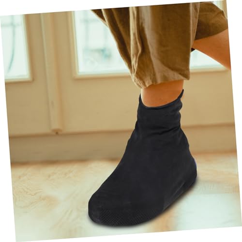 1 par de fundas impermeables para zapatos, protector de botas para exteriores, cubierta elástica para botas, accesorio para ciclismo y lluvia miniatura 4