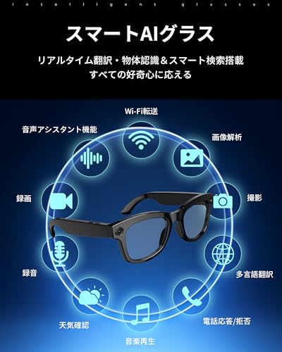 AHEHO スマート翻訳メガネ AIスマート翻訳メガネ スマートグラス AI翻訳メガネ M01 Pro の商品画像 2