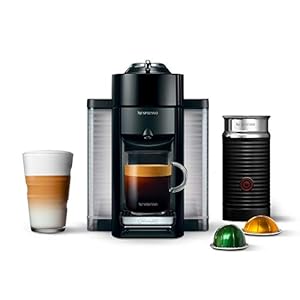 Nespresso Vertuo Coffee and Espresso Machine by De’Longhi with Milk Frother, 236.59 Milliliters, Piano Black