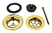 Produktbild ATCO® Universalventil für Abfluss Ablaufventil Ablaufgarnitur Ablauf mit Stopfen Stöpsel 1 1/4" x 60 mm Waschbecken Waschtisch Bad Gäste-WC vergoldet Sieb gold