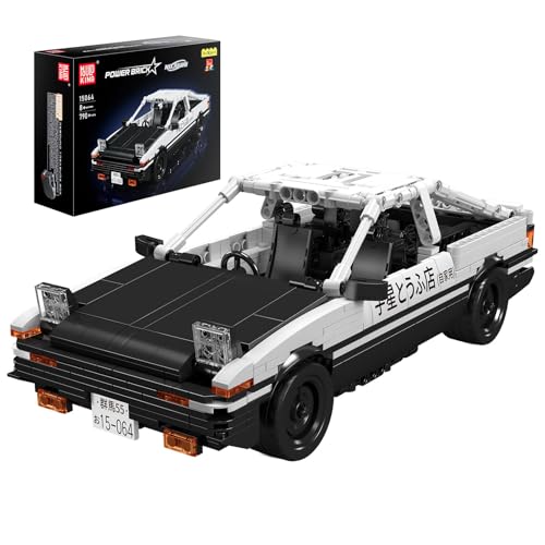 Mould King 15064 Technic Clamping Building Blocks AE86 Sports Car Model Set including Pull-Out Motor