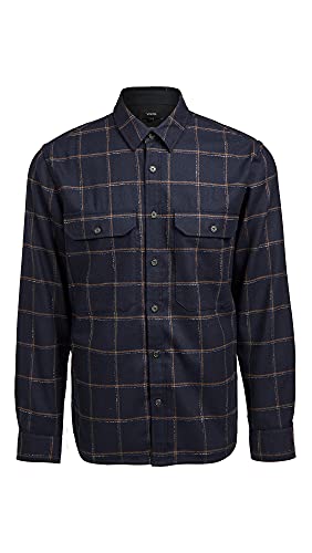Image of Vince Men's Crosshatch Windowpane Shirt Jacket
