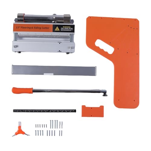 Generic Taglierina per Pavimenti in Laminato da 13 Pollici, Taglierina per Pavimenti in Lega di Acciaio e Alluminio per Impieghi Gravosi con Guida in Alluminio a Doppia Scala