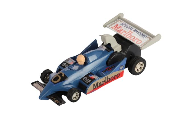 Shinsei Marlboro Racer Car Maintenance Free Pullback Spring Action Race Toy Gift for Boys 3+ Years. Strong ABS Plastic, NO Sharp Edges, BIS Certified. Pack of 1, Color Blue
