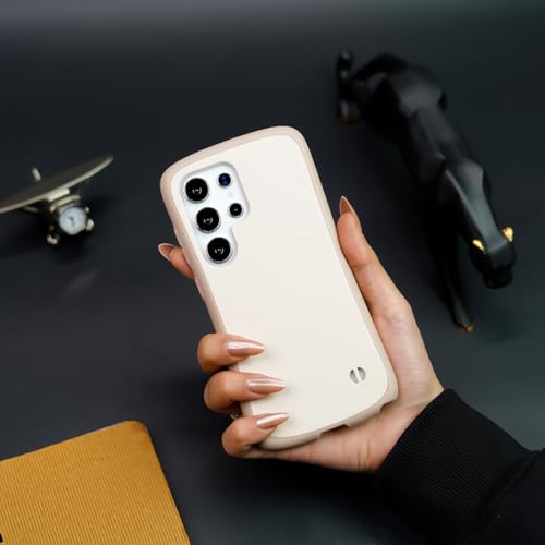 Image of MILLION CASES Back Cover Case for Samsung Galaxy S23 Ultra Shockproof Protective Ultimate Comfort Frosted Matte Case for Men & Boys(Cream)