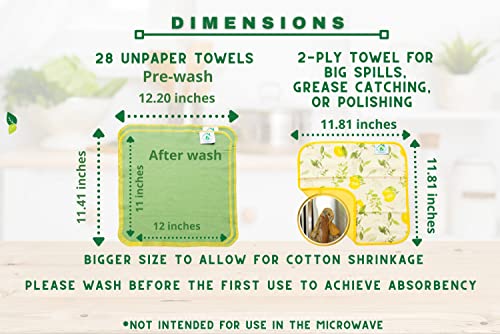Image of Reusable Paper Towels Washable Roll 29 Pack 12x11in, Reusable Baby Wipes, Washable Paper Towels Cloth, Paperless Paper Towels, Eco Friendly Paper Towels, Cloth Paper Towels, Reusable Napkins
