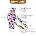 Imagen de JewelryWe Reloj Analógico Bohemian Mujer: Relojes de Cuarzo Redondo para Señora Esfera de Motivos Florales Correa de Cordón de Algodón Trenzado Ajustable