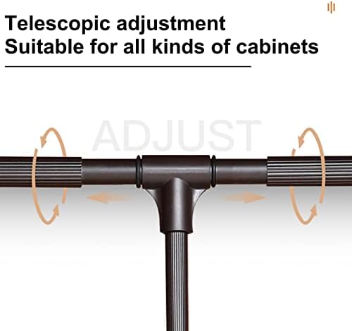 Adjustable Pull Down Wardrobe Rail - Side Mounted Closet Rod Lifter, Retractable Hanger System for 21-47 Inch Cabinets, Silver Finish, Maximize Storage Space!