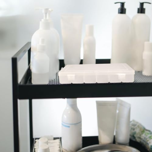 Rangement ongles transparent anti-poussière à compartiments modulables