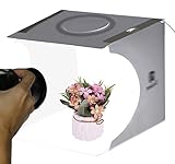 BYCDD Fotostudio Zelt Fotografie Studio Kit, tragbare Lichtkiste für Fotografie, Faltbare kleine Fotografie Studio 6 Farben Kulissen,White_23x23x22CM