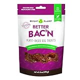 Bright Planet Pet | Better Bac'n Plant-Based Vegan Dog Treats - 6oz | Sustainable Natural Clean Label Hypoallergenic Allergy-Friendly | Low-Calorie Soft Veggie Dog Treats | Made in USA