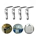Set Of 4 Carbon Steel 90 Degree Hook Latches For Industrial Storage Solutions And Equipment Enclosures With Nickel Plated Finish For Long Lasting Use