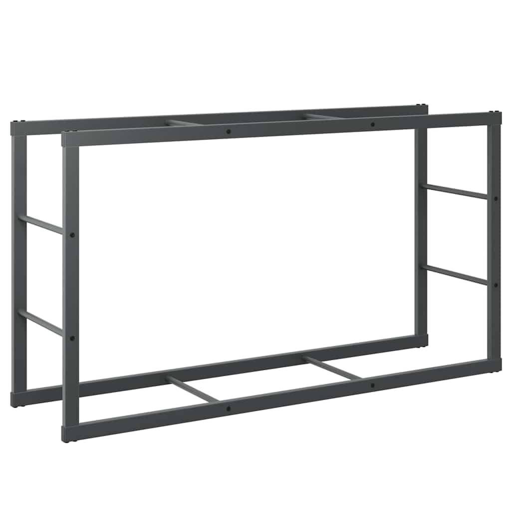 vidaXL Firewood Rack Black 110x30x61 cm Steel, firewood holder, wood rack, fireplace log holder, firewood storage, log holder, firewood storage rack